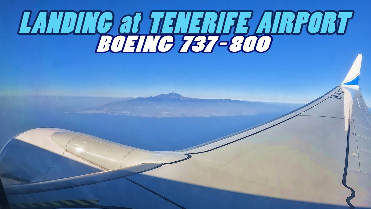 TENERIFE LANDING - Landing at Tenerife South Airport [4k]