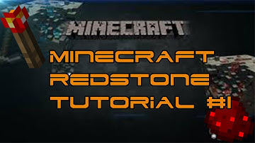 Minecraft Redstone Tutorial Part 1- Learning The Basics