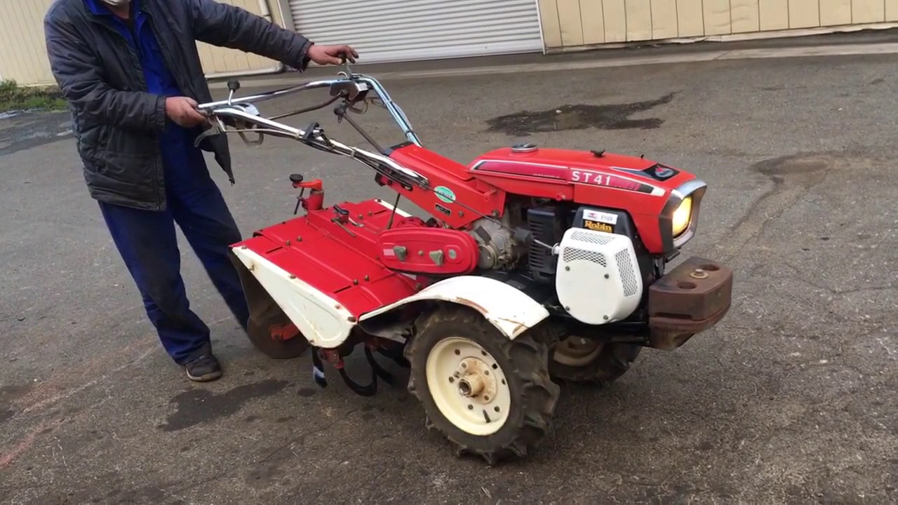 ROBIN エンジン耕運機 ST41 使ってみました - YouTube