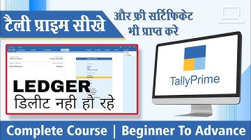 ledgers not deleting in tally prime solved ||