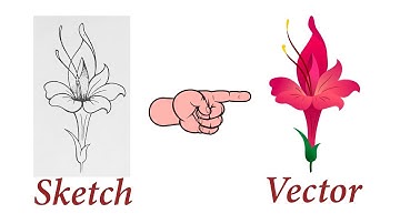 Hand drawn floral sketch to Vector | Inkscape