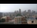 برق ورعد مرعب كانفجارات في السماء وأمطار غزيرة جداً في الاسكندرية
