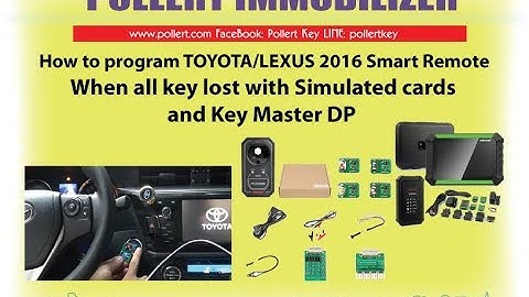 Program Toyota 2016 Smart remote when all key lost with simulated card and key master DP