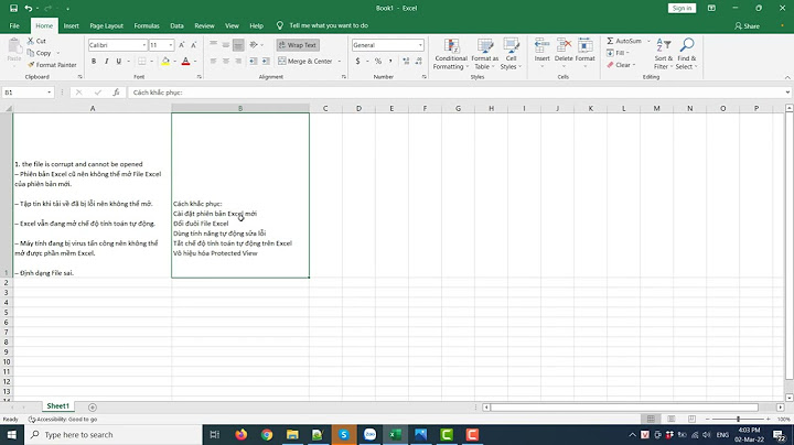 Lỗi mở file excel 2003 không hiện ra dữ liệu