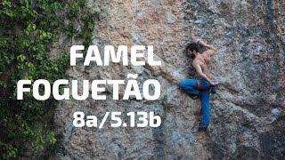 Famel Foguetão 8a/5.13b at Fenda da Arrábida