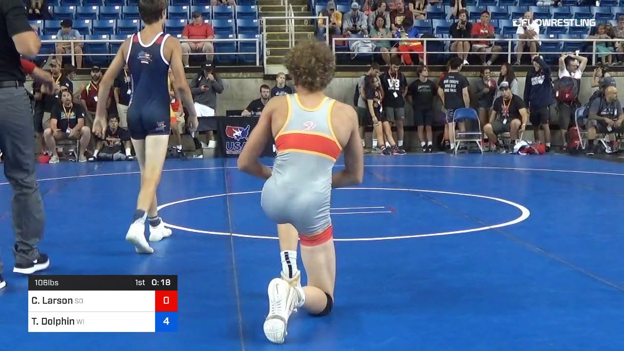 106 Lbs Cons 32 2 Cael Larson South Dakota Vs Troy Dolphin Wisconsin