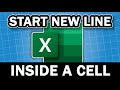 How to Start a New Line in an Excel Cell