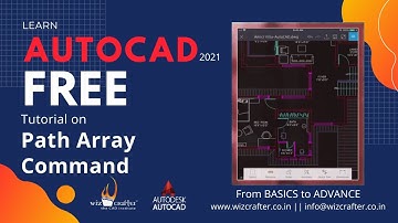 #23 | #AutoCADTutorial R2021 | Array - Path Array Command | #AutoCAD