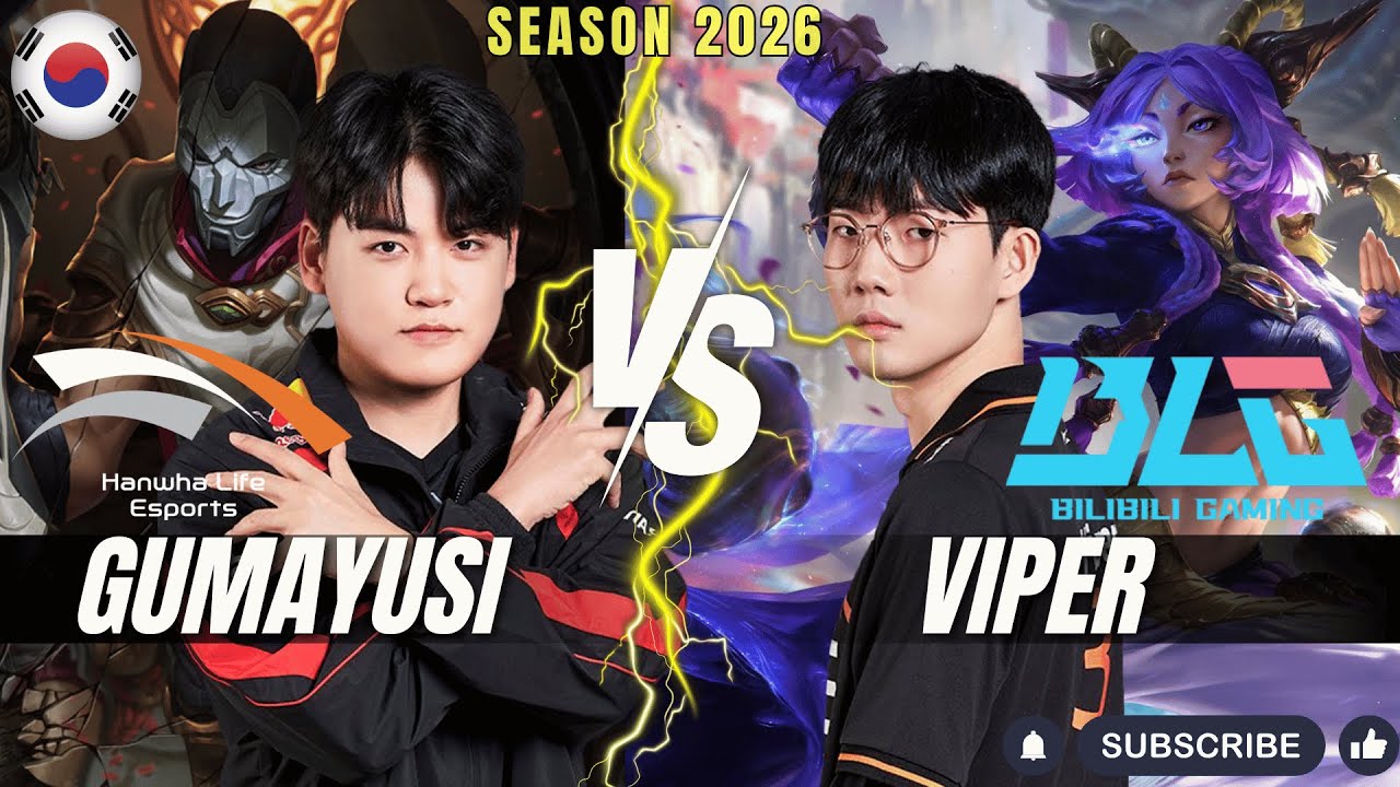 HLE Gumayusi vs BLG Viper - Gumayusi JHIN vs Viper YUNARA ADC - Patch 26.1 KR Ranked | lolrec