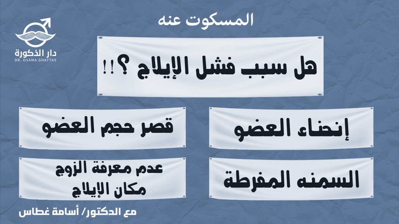 هل سبب فشل الإيلاج ؟!! المسكوت عنه \ مع الدكتور اسامة غطاس