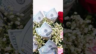 بوكس ورود مع فلوس هدية #rose #flower  money 💵💵#shorts #beautiful #flowertypes