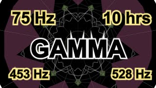 75 Hz GAMMA - 10 hours for Boost mental efficiency & Enhance cognitive resilience. RIGHT ear 528 Hz