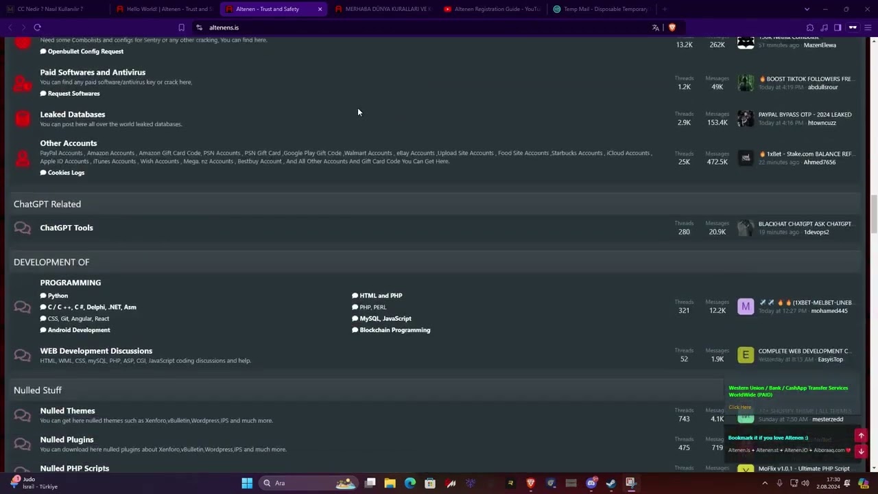 Altenen Best Carding, Hacking, Making Money Forum!