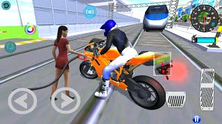 ✅3D Driving Class Simulator  Bullet Train Vs Motorbike  Bike Driving Game  Android Gameplay