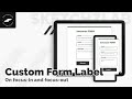 Custom form label on focus  webflow cloneable  sketchzlab