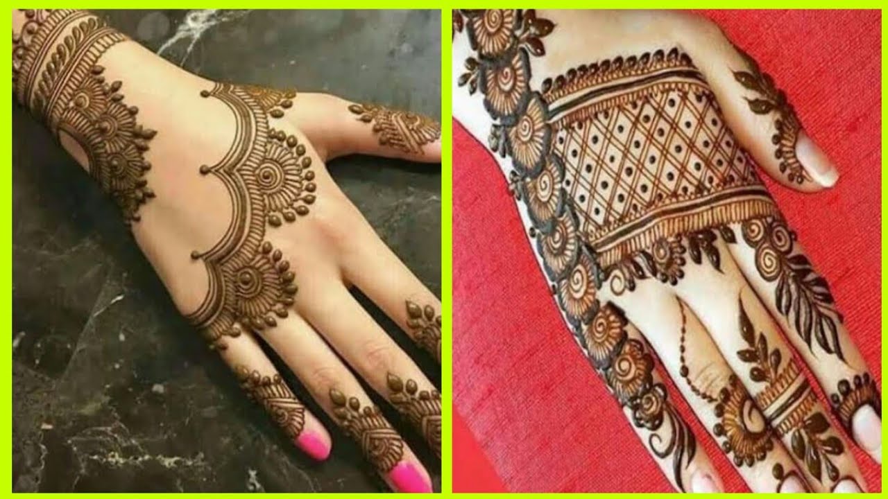 Beautiful simple easy mehndi designs/Gol tikki Henna designs/front back hand mehandi2020 - YouTube