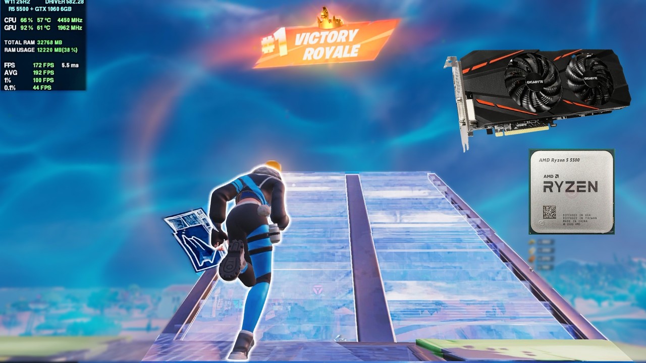 格安!高性能!Ryzen5 3500/GTX1650/Fortnite/即使用 RYZEN 5 5500 + GTX 1060 6GB | Fortnite | Solo Battle Royale