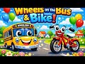Wheels on the Bus Song for Kids – Fun Preschool Learning, Counting, ABC, Colors, Shapes