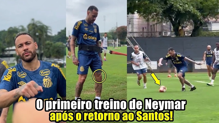 Neymar's first training session after returning to Santos!