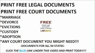 Print FREE Legal Documents