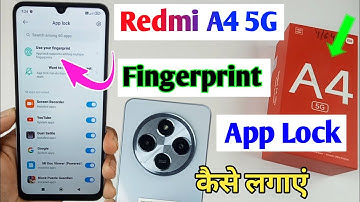 redmi a4 5g fingerprint app lock / redmi a4 me app me fingerprint lock kaise lagaye
