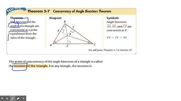 hon geo 5.3/5.4 - points of concurrency in triangles #1