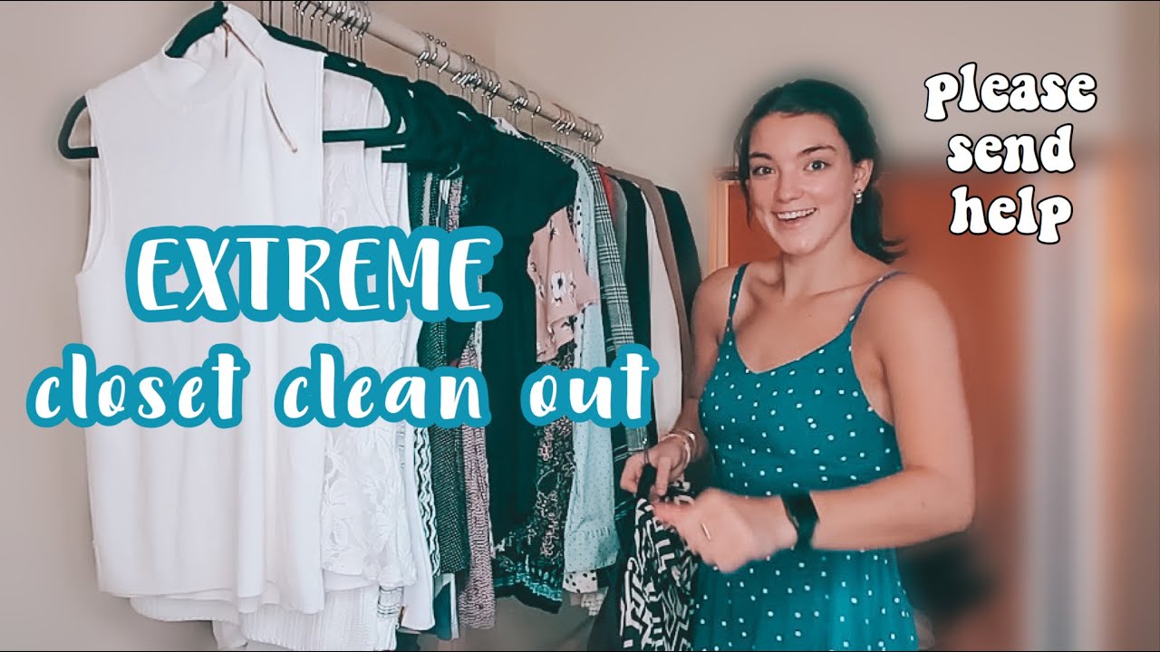 EXTREME CLOSET CLEAN OUT *satisfying* | decluttering and organizing my ...