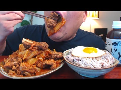 &amp;#39; <strong>묵은지</strong> <strong>갈비찜</strong> + 사발밥 &amp;#39; 3년된 묵은지에 갈비를 풍덩 ~ MUKBANG