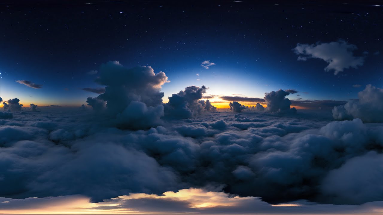 HDRI Above The Night Clouds Skyboxes, video preview 2