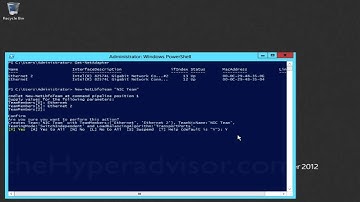 Windows Server 2012 NIC Teaming with Powershell