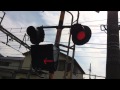 japan railroad crossing【踏切】電車・線路・踏切