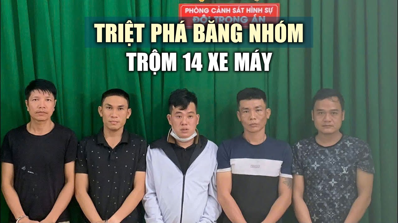 Triệt phá băng nhóm trộm 14 xe máy trong 2 tháng ở TP.HCM