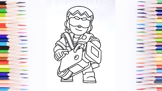 How to color Brawl Stars Coloring Game Buster screenshot 5