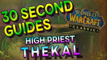 High Priest Thekal - 30 Second Guides - Zul