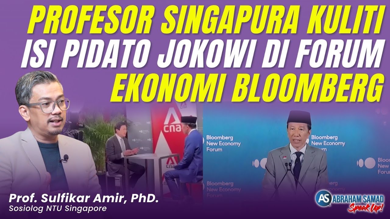 Polemik Bandara IMIP Morowali. Prof Sulfikar Kuliti Isi Pidato Jokowi di Forum Ekonomi Bloomberg