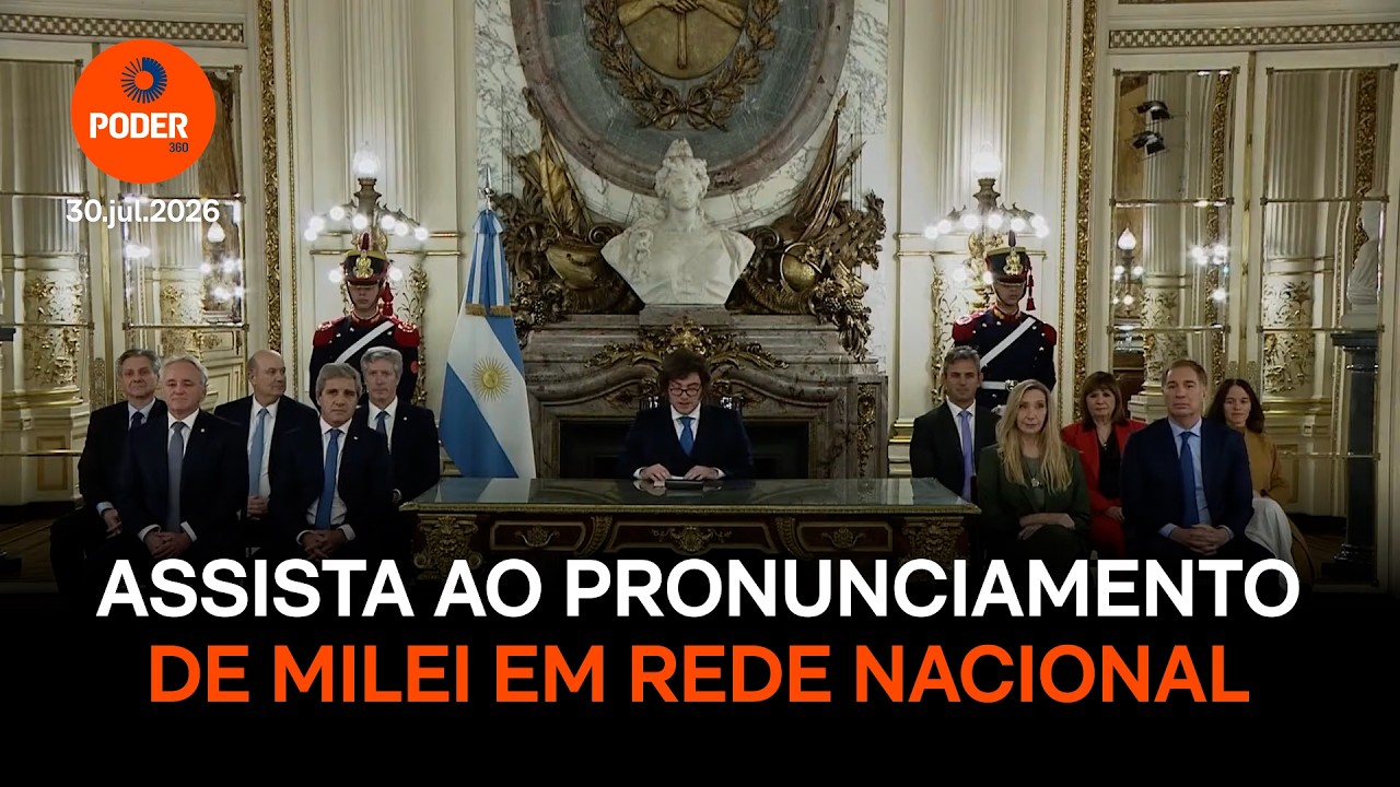 Assista à íntegra do pronunciamento de Milei em rede nacional