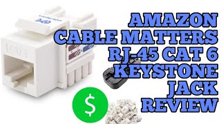 CAT 6 Ethernet | keystone connectors from cable matters Amazon product QUICK HOW TO/ REVIEW