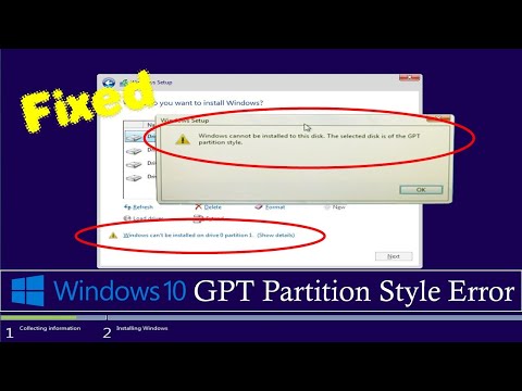 Solved: Windows cannot be installed to this disk. The selected disk is of the gpt partition style.