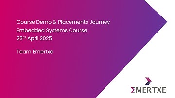 Course Demo & Placement Journey - Embedded Systems | 23rd April 2025