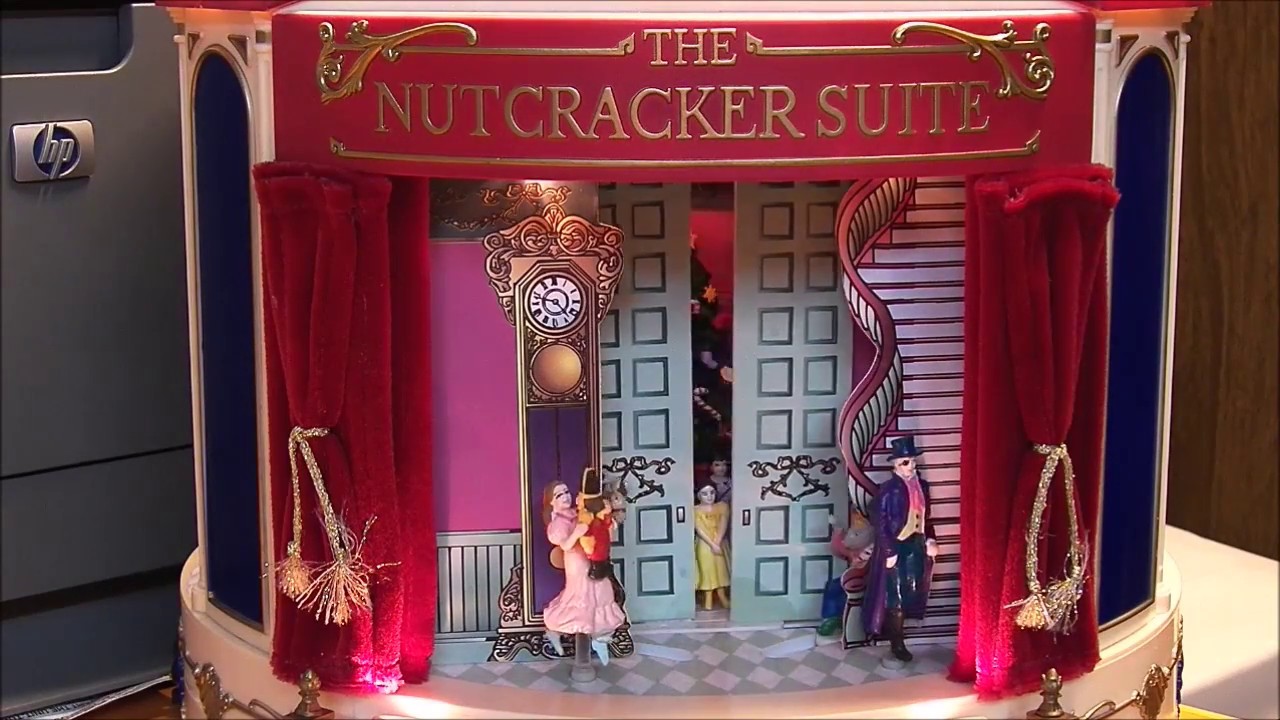 Mr Christmas Heirloom Nutcracker Suite Action/Lites 4 Scenes Music Box VIDEO