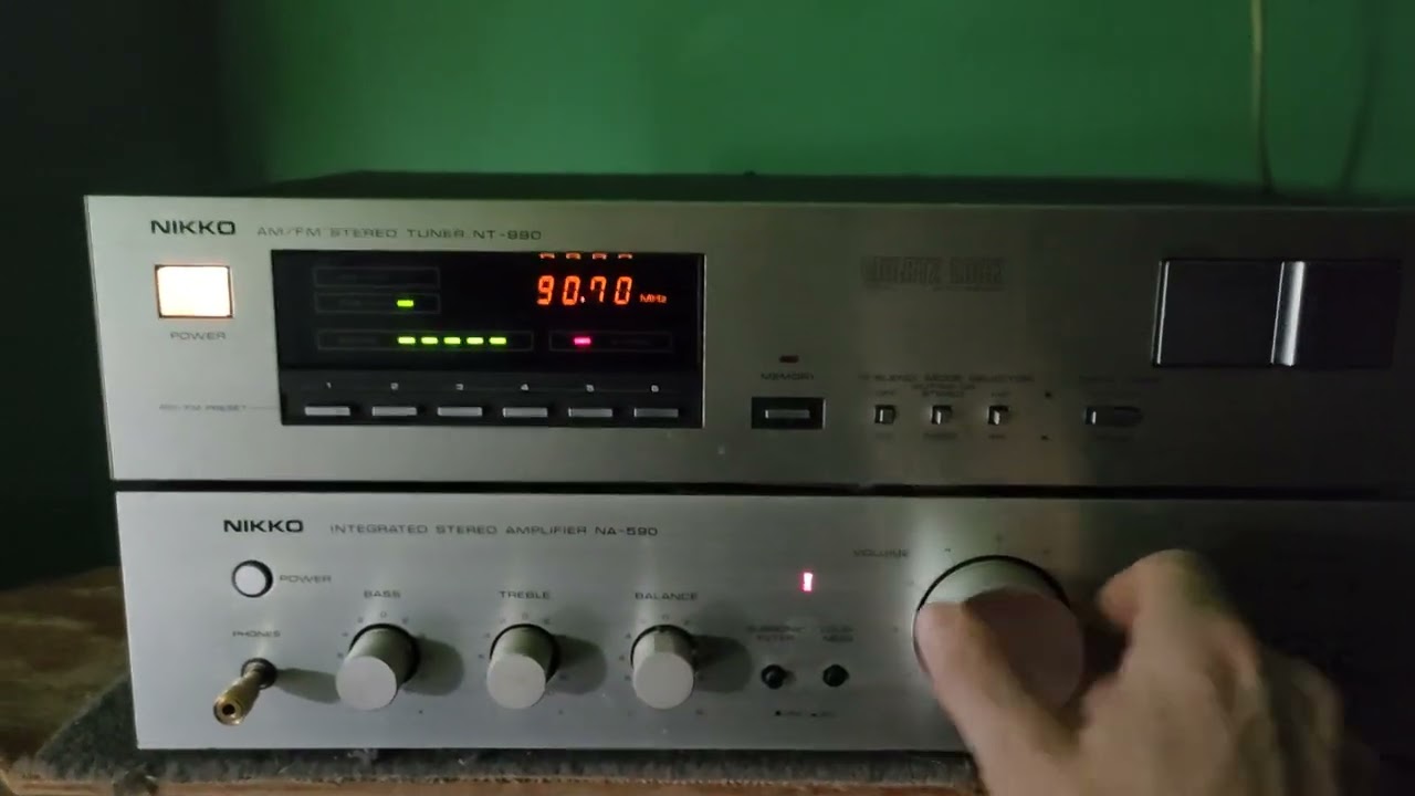 Nikko NA 590 amplifier , NT 990 high class tuner from 1980 year