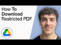 How to Download Restricted PDFs from Google Drive (2025 Complete Guide)