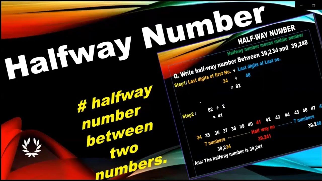 Halfway between two numbers grade4 mathdidactics icse cbse youtube