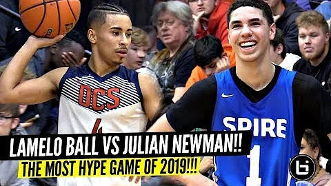 LaMelo Ball vs Julian Newman!!! The Most HYPED Gam...