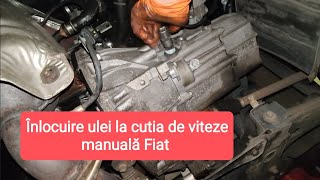 Fiat, Schimb Ulei La Cutia De Viteze Manuală Manual Gearbox Oil Replacement