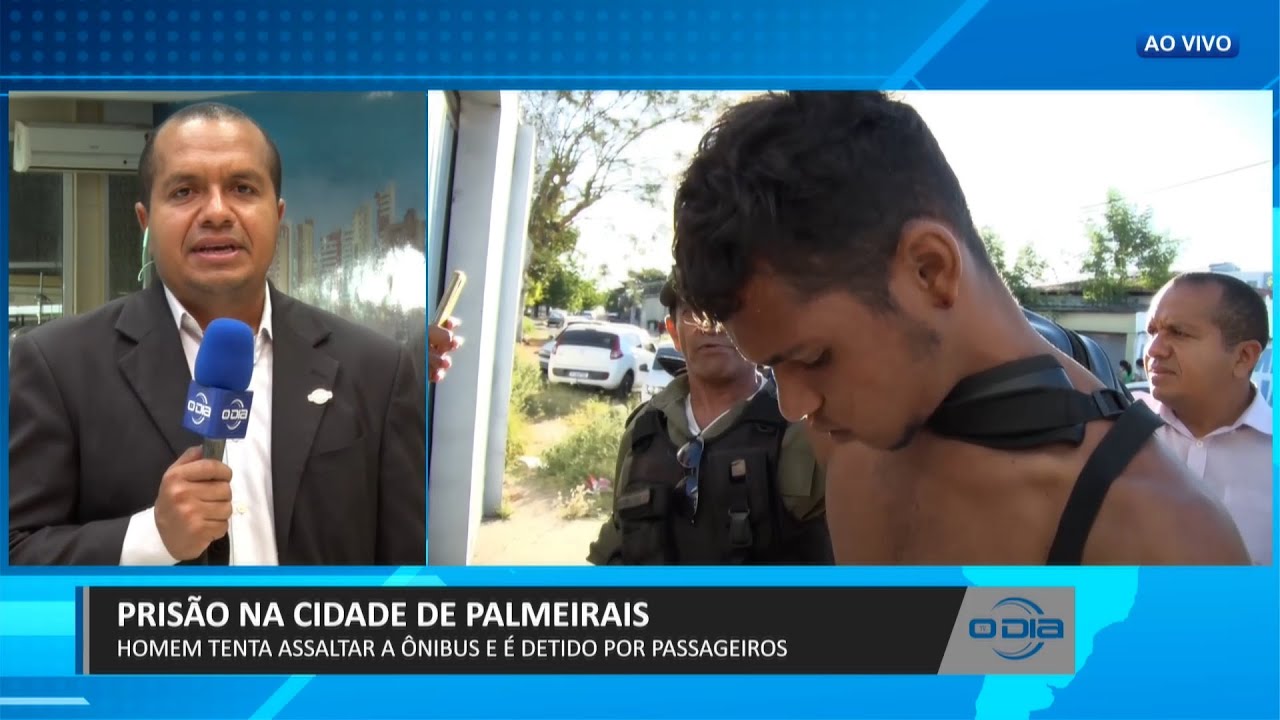 Prisão na cidade de Palmeirais, homem tenta assaltar ônibus 11 08 2023