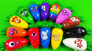 Looking Numberblocks, Alphablocks, Alphabet Lore With CLAY Carrot, Bone, Hexagon, Mix Coloring! ASMR