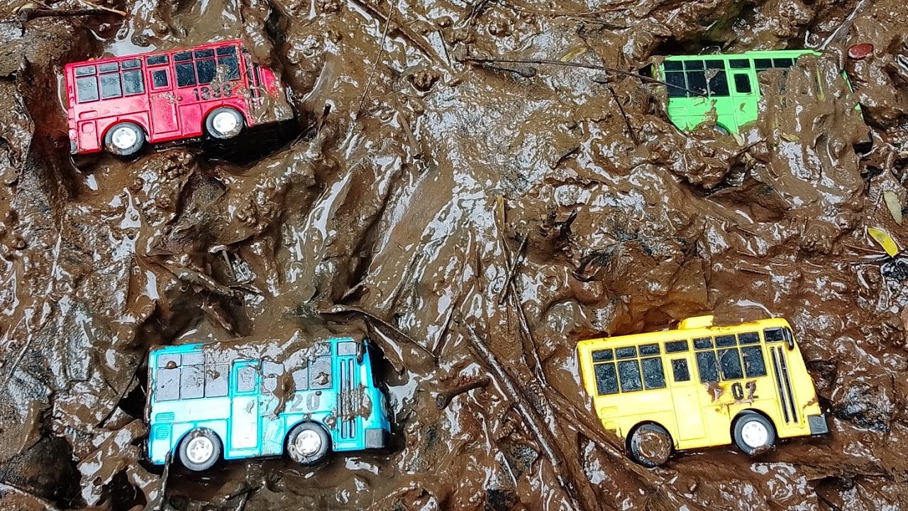 Mengambil Mainan Di Dalam Lumpur, Belajar Mengenal Warna Dan Belajar Berhitung Bersama Tayo.