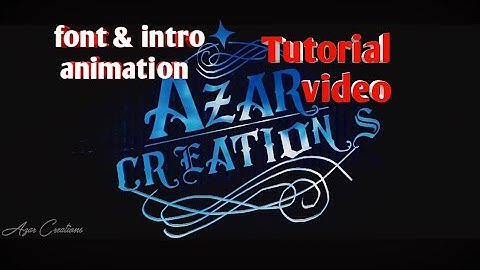 Dhuruva Nachathiram | Font & intro animation | Tutorial by Azar :-)