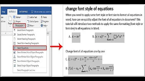 How to Change Equation Fonts in MS Word, 2018